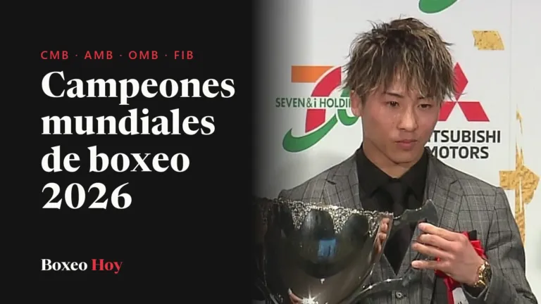 Campeones mundiales de boxeo 2026: la lista por división