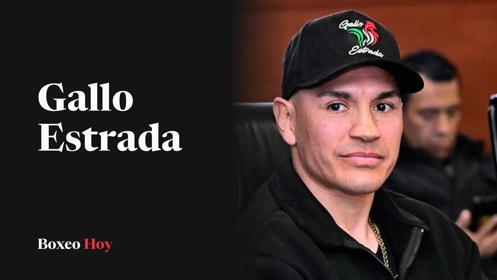 Juan Francisco «Gallo» Estrada, con una gorra negra bordada con su nombre, en el Martes de Café del CMB en la Ciudad de México, en febrero de 2026