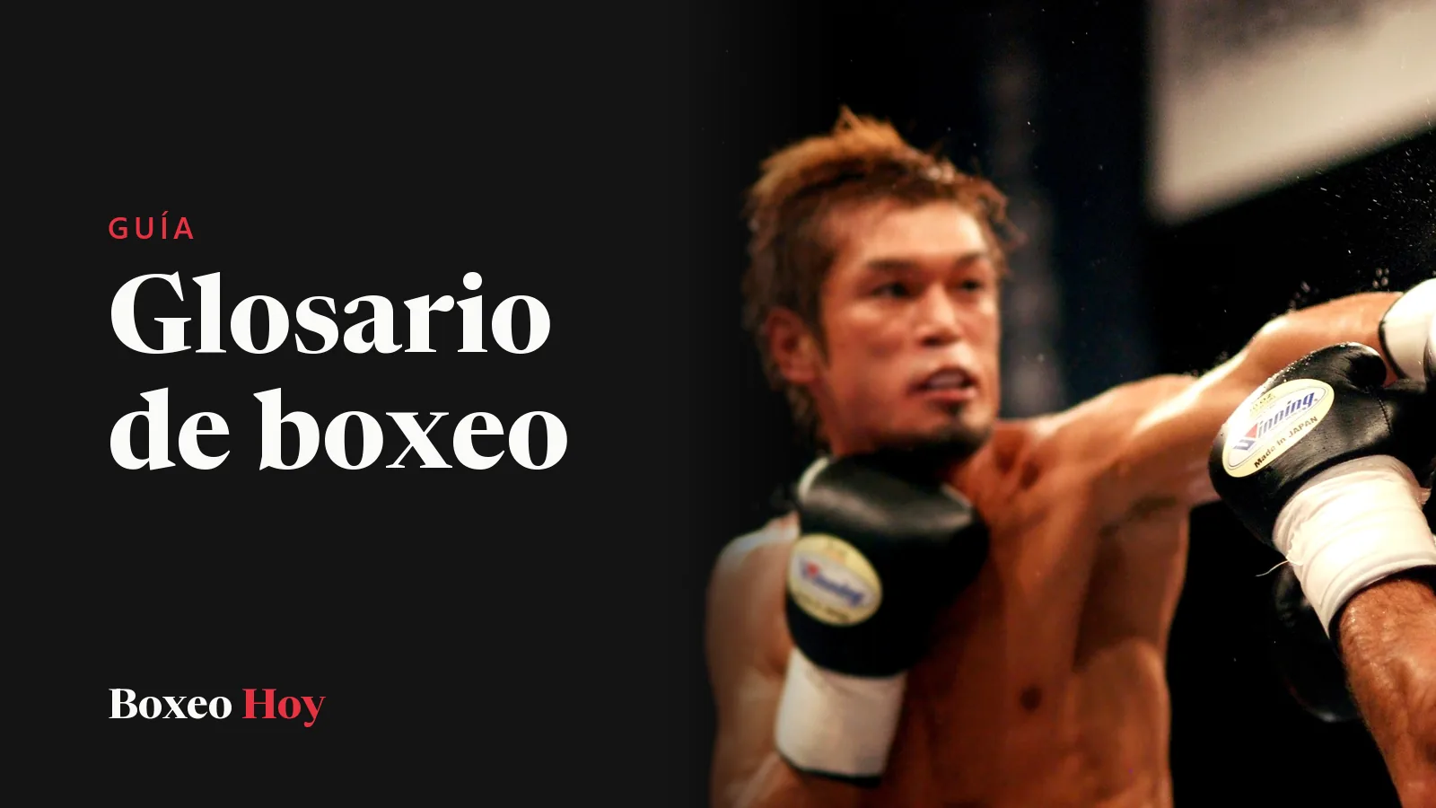 El japonés Nobuhiro Ishida lanza un golpe recto con el brazo extendido y se cubre el mentón con el otro guante, en su pelea con Rigoberto Álvarez en Tepic, Nayarit, en 2010